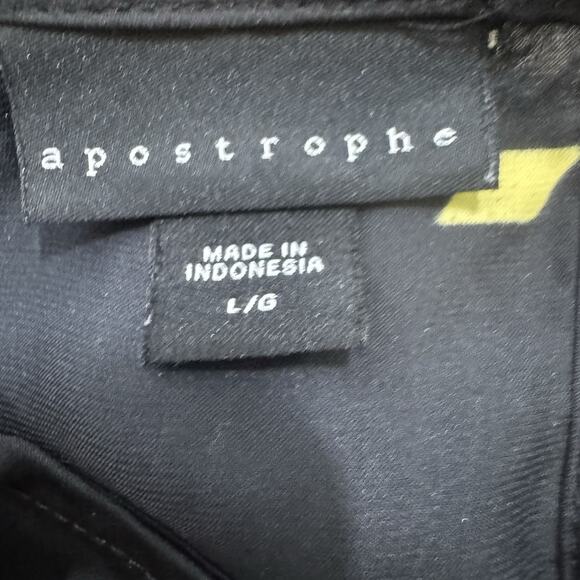 Apostrophe Blouse Top Size Large P bust 42" polka dot chiffon ruffle slve - Picture 4 of 6